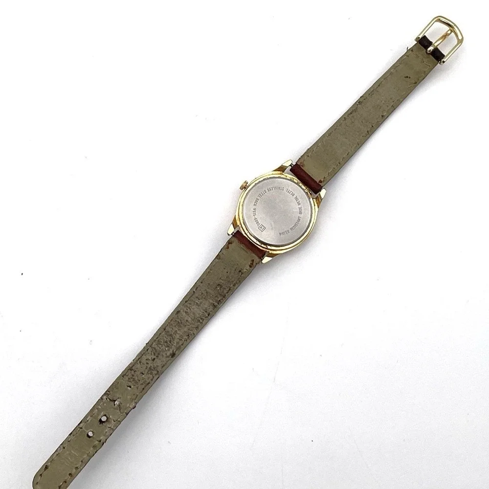 Vintage 90s Lorus Disney Women's Minnie Mouse Gold Tone Quartz Watch V515-6080